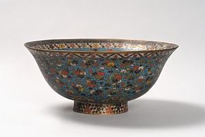 銅胎七宝龍獅宝花鉢