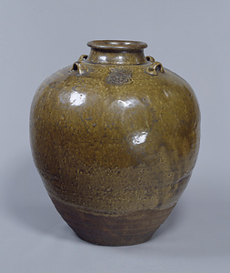 唐物茶壺　「蓮華王」刻銘