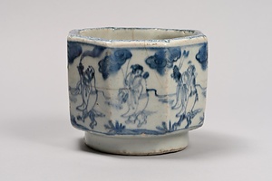 青花八仙図八角香炉