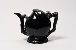 藍釉桃形水注