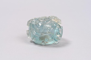 螭彫海藍石水丞