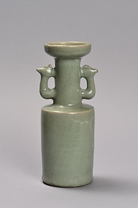 青磁鳳凰耳瓶