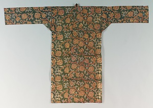 上衣 緑地唐草文様金更紗