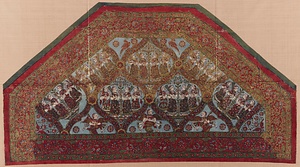 金更紗裂 藍地ゴピ文様金更紗