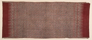 白地小花唐草模様更紗