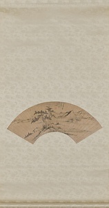 山水図扇面
