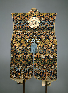 蝦夷錦陣羽織 縹地牡丹鳳凰龍模様