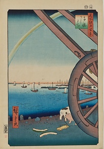 名所江戸百景・高輪うしまち