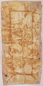 白地唐花文綾褥