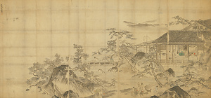 楼閣山水図（模本）