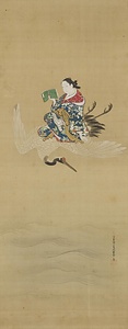 乗鶴美人図