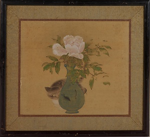 李迪／牡丹ニ猫図