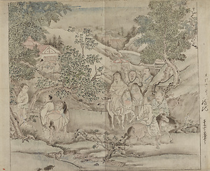 李嵩／樹下人物図