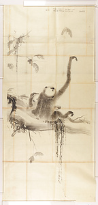 牧渓／柏猿猴図