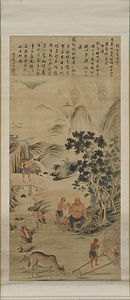 敦翁行楽図（模本）