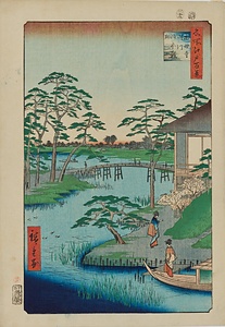 名所江戸百景・木母寺内川御前栽畑