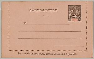 仏領スーダン封緘葉書