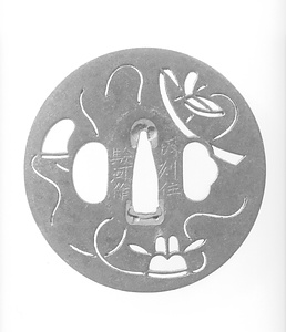 鐔 彫銘因州住駿河作