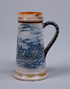 鼠地驢馬図錐刻壺