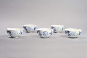 染付有職文煮物碗