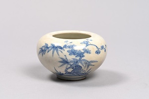 染付竹梅文盃台