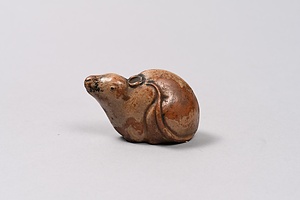 褐釉鼠形水滴