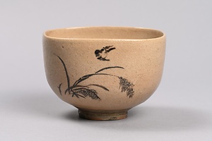 銹絵粟鳥文茶碗