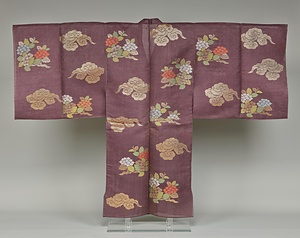 舞衣 紫地紫陽花雲模様