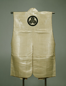 陣羽織 白銀糸入り平織無地（三つ柏紋付）