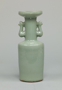 青磁鳳凰耳瓶
