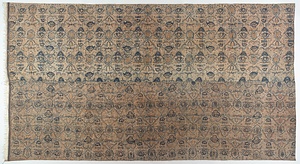 ドドット 茶地ガルーダ文様バティック