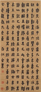 楷書九老図記軸