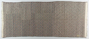 カシミヤ・ショール 白地花卉ペイズリー唐草繋文様