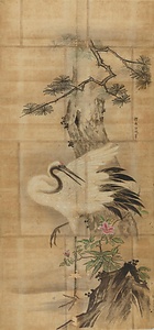 探幽／鶴ニ鳩図