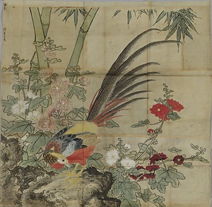 呂紀／芙蓉錦鶏図