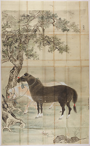 紀鎮／繋馬図
