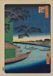 名所江戸百景・浅草川首尾の松御厩河岸