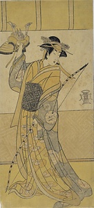 三代目瀬川菊之丞の兜持つ奥方