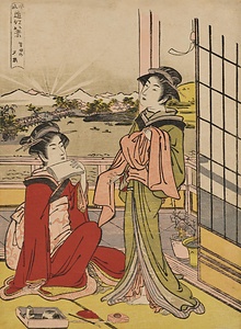 風流近江八景・勢田の夕照