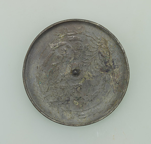 経筒残片、楓秋草双鳥鏡