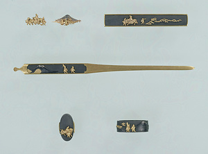 業平東下り図揃金具