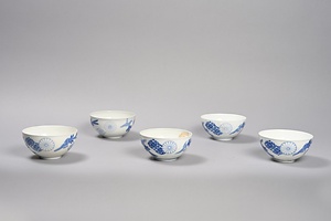 染付有職文煮物碗