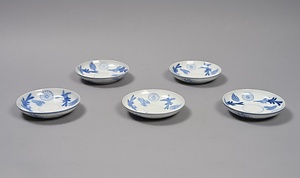 染付有職文小皿