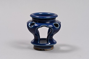 瑠璃釉夜学盃台