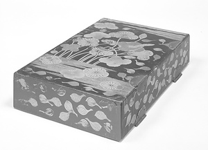 蓮池蒔絵崩経箱