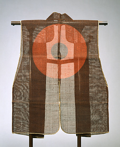 陣羽織 茶麻地蛇の目模様