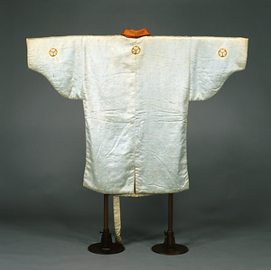 鎧下着 水浅葱綸子 三つ葉葵紋付