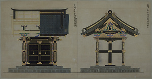 増上寺台徳院廟所惣門・側面図
