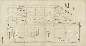 尾州邸御成御門建地割之図