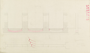上野博物館内側壁基礎仕替方之図 Uyeno Museum